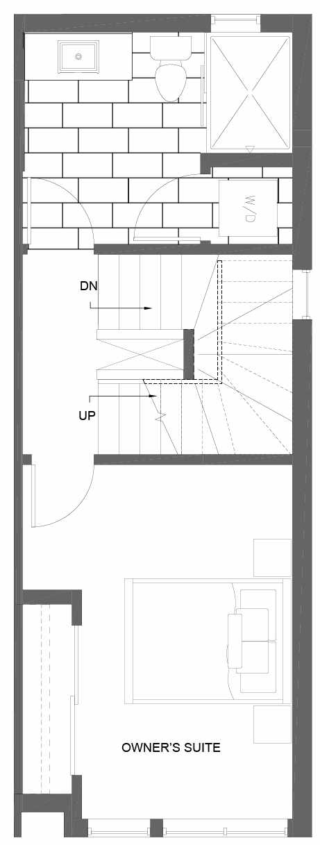 Third Floor Plan of 3015C 30th Ave W, One of the Lochlan Townhomes by Isola Homes in Magnolia