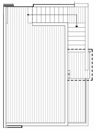 Roof Deck Floor Plan of 323 Malden Ave E, One of the Mika Townhomes in Capitol Hill by Isola Homes