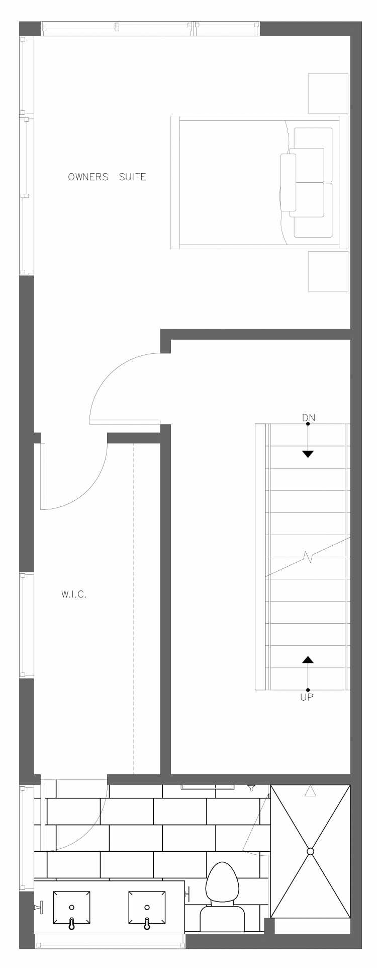 Third Floor Plan of 3406A 15th Ave W, One of the Arlo Townhomes in North Queen Anne