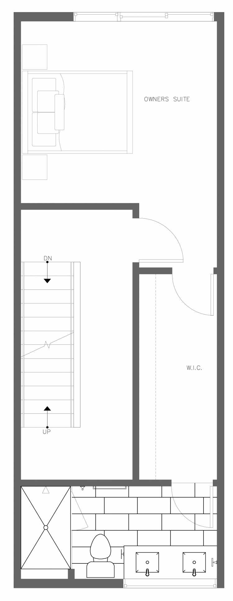 Third Floor Plan of 3406B 15th Ave W, One of the Arlo Townhomes in North Queen Anne