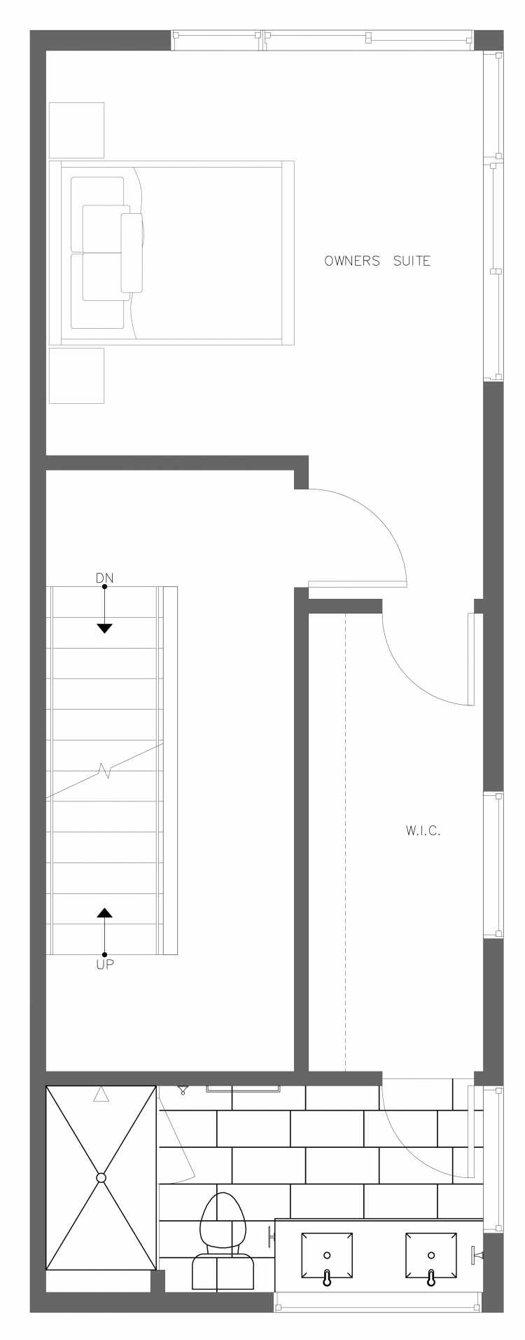 Third Floor Plan of 3406D 15th Ave W, One of the Arlo Townhomes in North Queen Anne