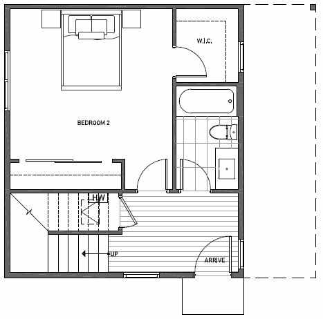 First Floor Plan of 3525 Wallingford Ave N in Lucca Townhomes by Isola Homes