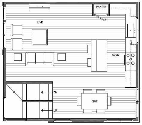 Second Floor Plan of 3525 Wallingford Ave N in Lucca Townhomes by Isola Homes