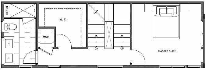 Third Floor Plan of 3531 Wallingford Ave N in Lucca Townhomes by Isola Homes