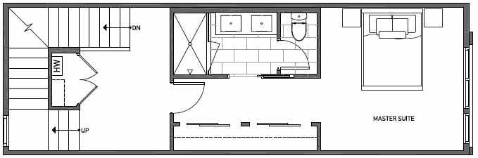 Third Floor Plan of 3535 Wallingford Ave N in Lucca Townhomes by Isola Homes