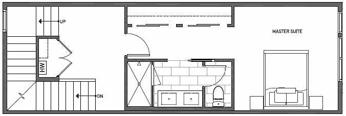 Third Floor Plan of 3537 Wallingford Ave N in Lucca Townhomes by Isola Homes