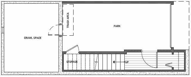 Basement Floor Plan of 3539 Wallingford Ave N in Lucca Townhomes by Isola Homes