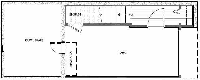 Basement Floor Plan of 3541 Wallingford Ave N in Lucca Townhomes by Isola Homes