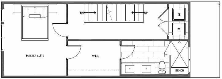 Third Floor Plan of 3541 Wallingford Ave N in Lucca Townhomes by Isola Homes