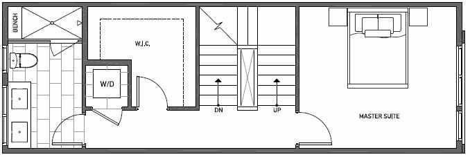 Third Floor Plan of 3547 Wallingford Ave N in Lucca Townhomes by Isola Homes