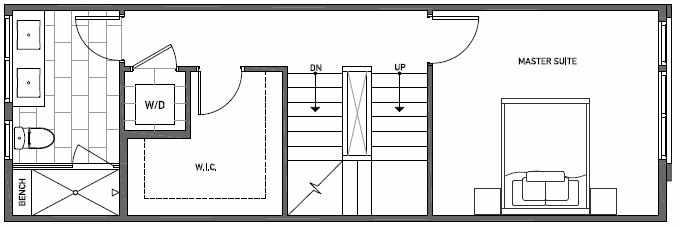 Third Floor Plan of 3549 Wallingford Ave N in Lucca Townhomes by Isola Homes