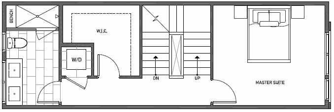 Third Floor Plan of 3551 Wallingford Ave N in Lucca Townhomes by Isola Homes