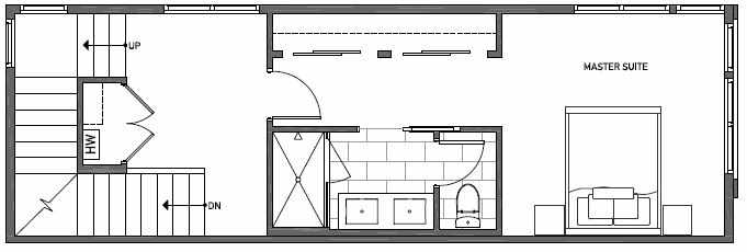 Third Floor Plan of 3553 Wallingford Ave N in Lucca Townhomes by Isola Homes