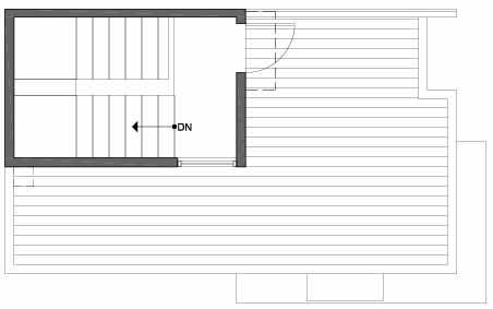 Roof Deck Floor Plan of 3801 23rd Ave W, of the Walden Townhomes, by Isola Homes