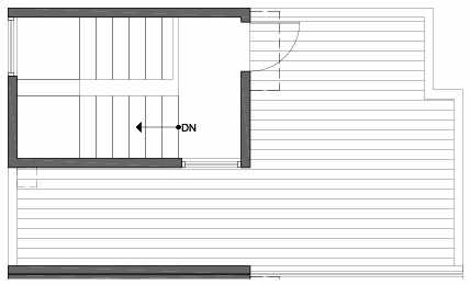 Roof Deck Floor Plan of 3805 23rd Ave W, of the Walden Townhomes, by Isola Homes