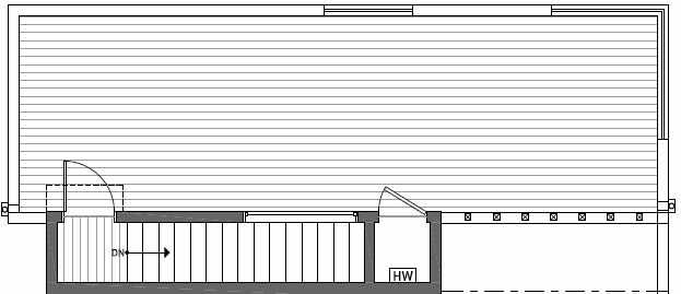 Roof Deck Plan of 408B at Oncore Townhomes in Capitol Hill