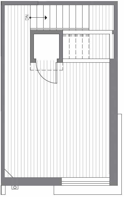 Roof Deck Floor Plan at 418A 10th Ave E of the Core 6.2 Townhomes in Capitol Hill