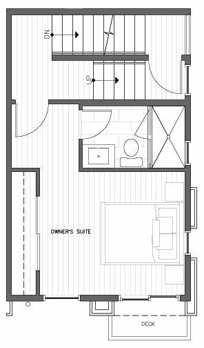 Third Floor Plan at 418A 10th Ave E of the Core 6.2 Townhomes in Capitol Hill