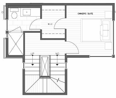 Third Floor Plan at 418C 10th Ave E of the Core 6.2 Townhomes in Capitol Hill