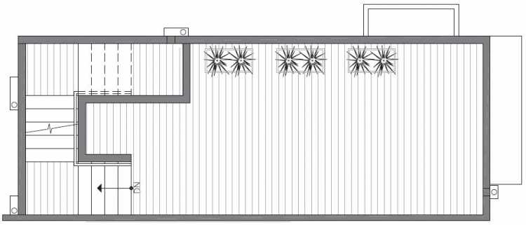 Roof Deck Floor Plan of 422A 10th Ave E of the Core 6.1 Townhomes in Capitol Hill