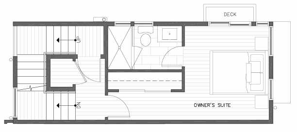 Third Floor Plan of 422A 10th Ave E of the Core 6.1 Townhomes in Capitol Hill