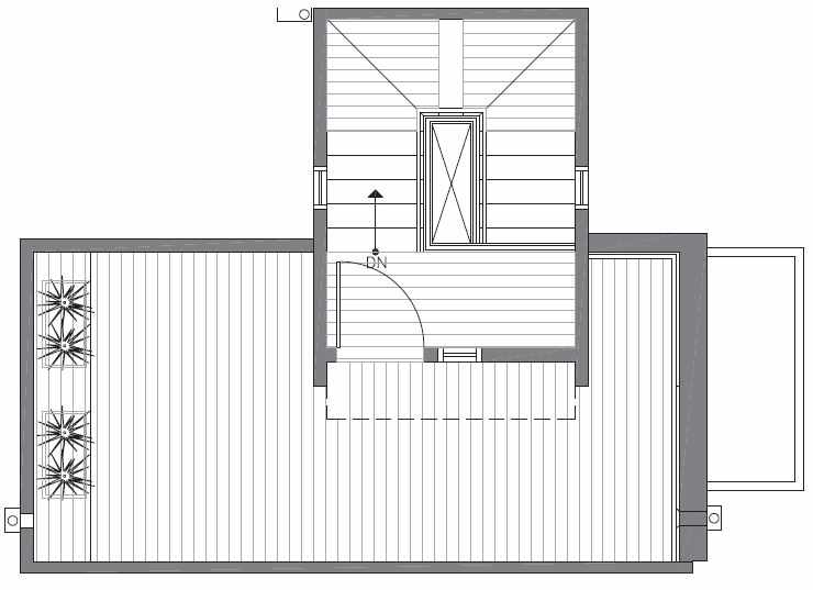 Roof Deck Floor Plan of 422C 10th Ave E of the Core 6.1 Townhomes in Capitol Hill