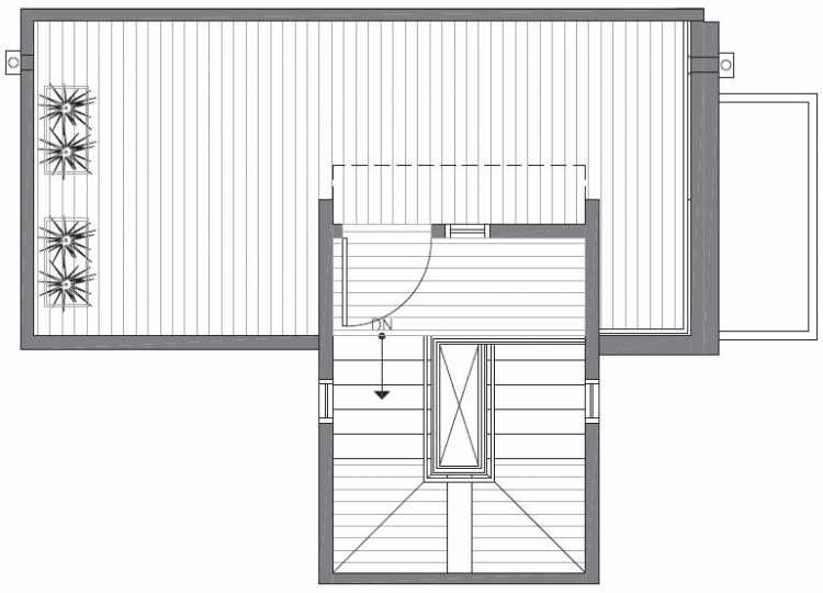 Roof Deck Floor Plan of 422D 10th Ave E of the Core 6.1 Townhomes in Capitol Hill