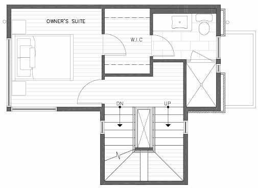 Third Floor Plan of 422D 10th Ave E of the Core 6.1 Townhomes in Capitol Hill