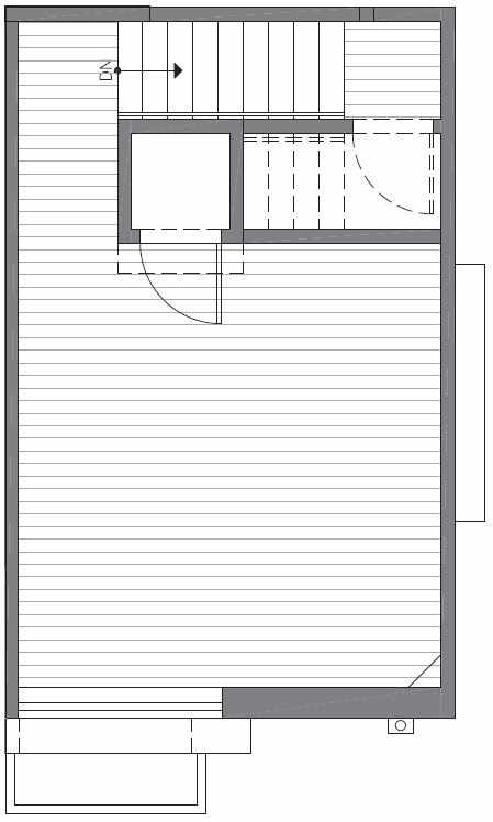 Roof Deck Floor Plan of 422E 10th Ave E of the Core 6.1 Townhomes in Capitol Hill