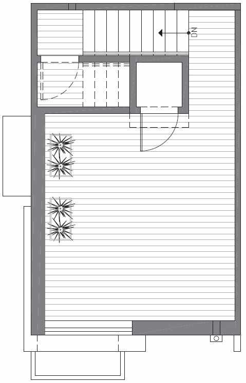 Roof Deck Floor Plan of 422F 10th Ave E of the Core 6.1 Townhomes in Capitol Hill