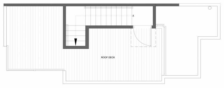 Roof Deck Floor Plan of 4322A Winslow Pl N, One of the Powell Townhome by Isola Homes