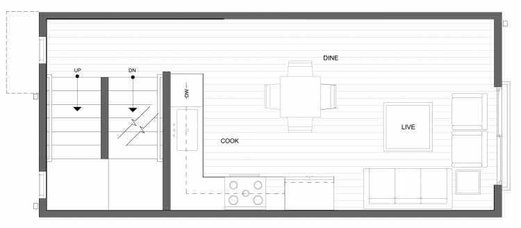 Second Floor Plan of 4322B Winslow Pl N, One of the Powell Townhome by Isola Homes