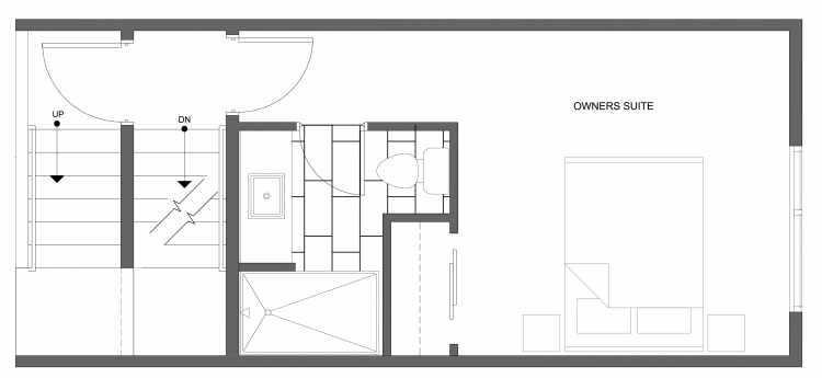 Third Floor Plan of 4322B Winslow Pl N, One of the Powell Townhome by Isola Homes