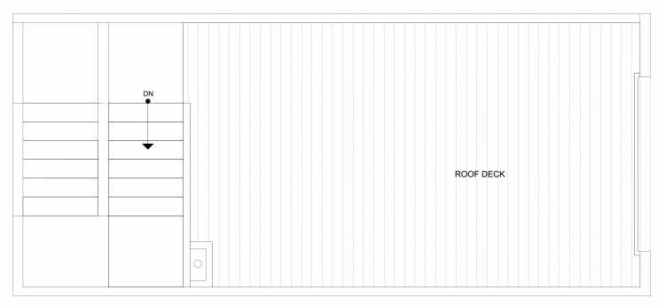 Roof Deck Floor Plan of 4322B Winslow Pl N, One of the Powell Townhome by Isola Homes