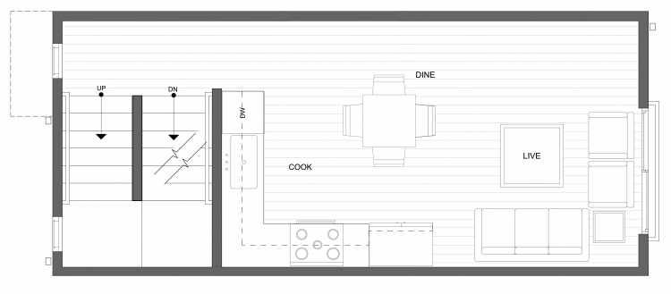 Second Floor Plan of 4322D Winslow Pl N, One of the Powell Townhome by Isola Homes