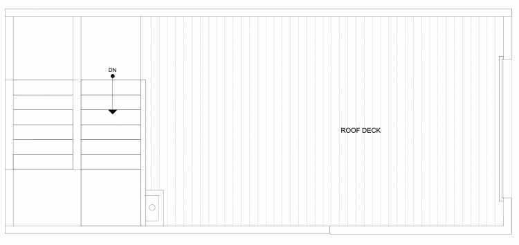 Roof Deck Floor Plan of 4322D Winslow Pl N, One of the Powell Townhome by Isola Homes