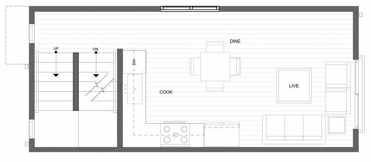 Second Floor Plan of 4322G Winslow Pl N, One of the Powell Townhome by Isola Homes