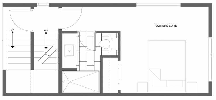 Third Floor Plan of 4322G Winslow Pl N, One of the Powell Townhome by Isola Homes