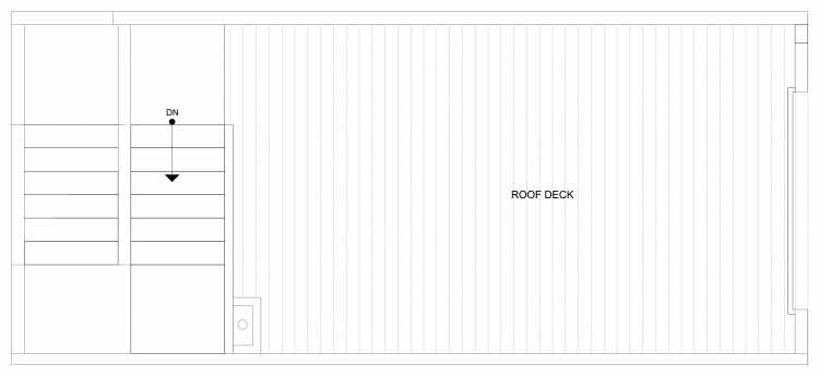 Roof Deck Floor Plan of 4322G Winslow Pl N, One of the Powell Townhome by Isola Homes