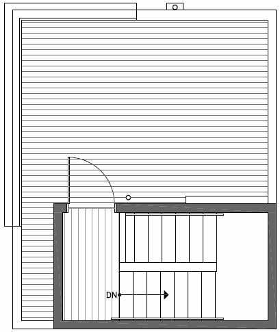 Roof Deck Floor Plan of 437A NE 73rd Street in Verde Towns 1 by Isola Homes