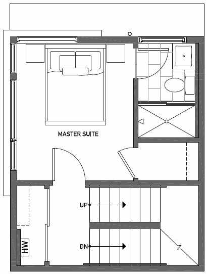 Third Floor Plan of 437A NE 73rd Street in Verde Towns 1 by Isola Homes