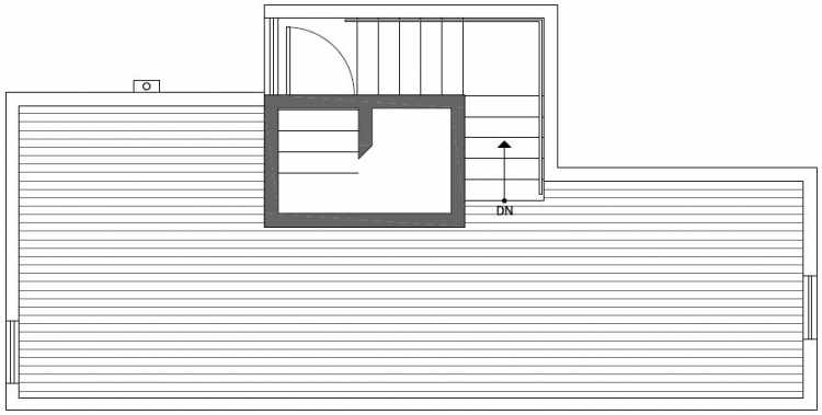 Roof Deck Floor Plan of 437B NE 73rd Street in Verde Towns 1 by Isola Homes