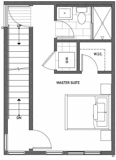 Third Floor Plan of 437C NE 73rd Street in Verde Towns 1 by Isola Homes