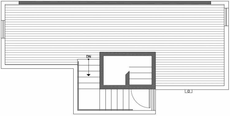 Roof Deck Floor Plan of 437E NE 73rd Street in Verde Towns 1 by Isola Homes