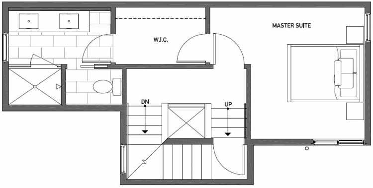 Third Floor Plan of 437E NE 73rd Street in Verde Towns 1 by Isola Homes