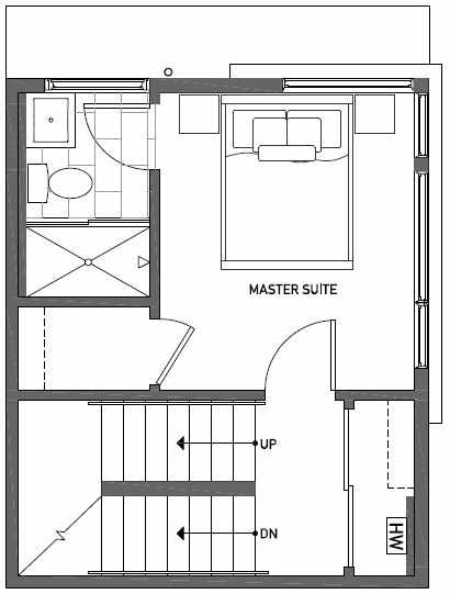 Third Floor Plan of 437F NE 73rd Street in Verde Towns 1 by Isola Homes