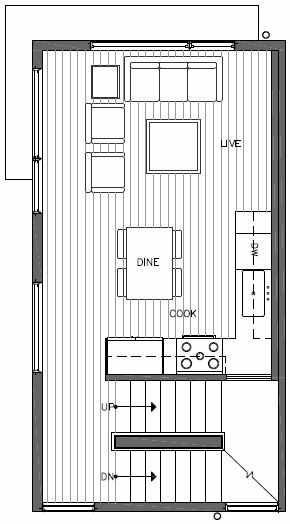 Second Floor Plan of 443 NE 73rd St of Verde Towns by Isola Homes