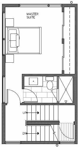 Third Floor Plan of 443 NE 73rd St of Verde Towns by Isola Homes