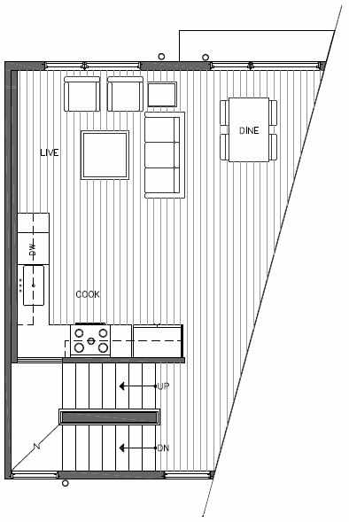 Second Floor Plan of 445 NE 73rd St of Verde Towns by Isola Homes