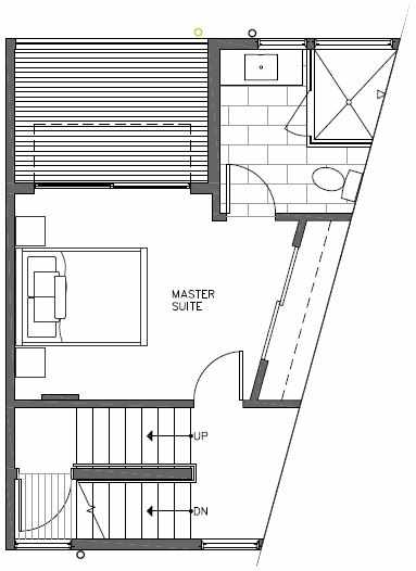 Third Floor Plan of 445 NE 73rd St of Verde Towns by Isola Homes